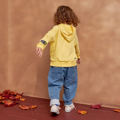 彈力牛仔雙膝工裝褲