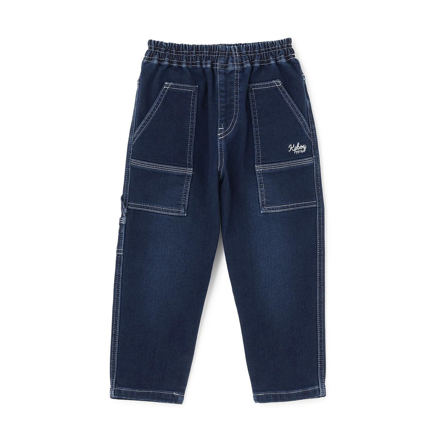 彈力牛仔工裝褲