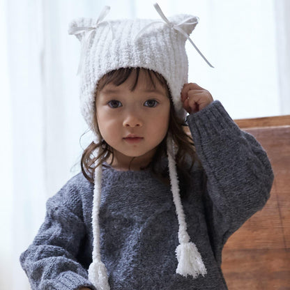 棉花糖貓耳針織帽