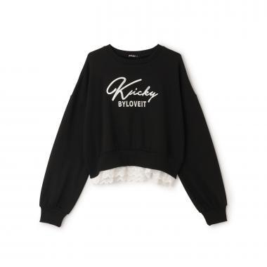 下襬蕾絲套頭衫