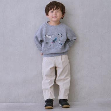 寬鬆剪裁褶皺長褲