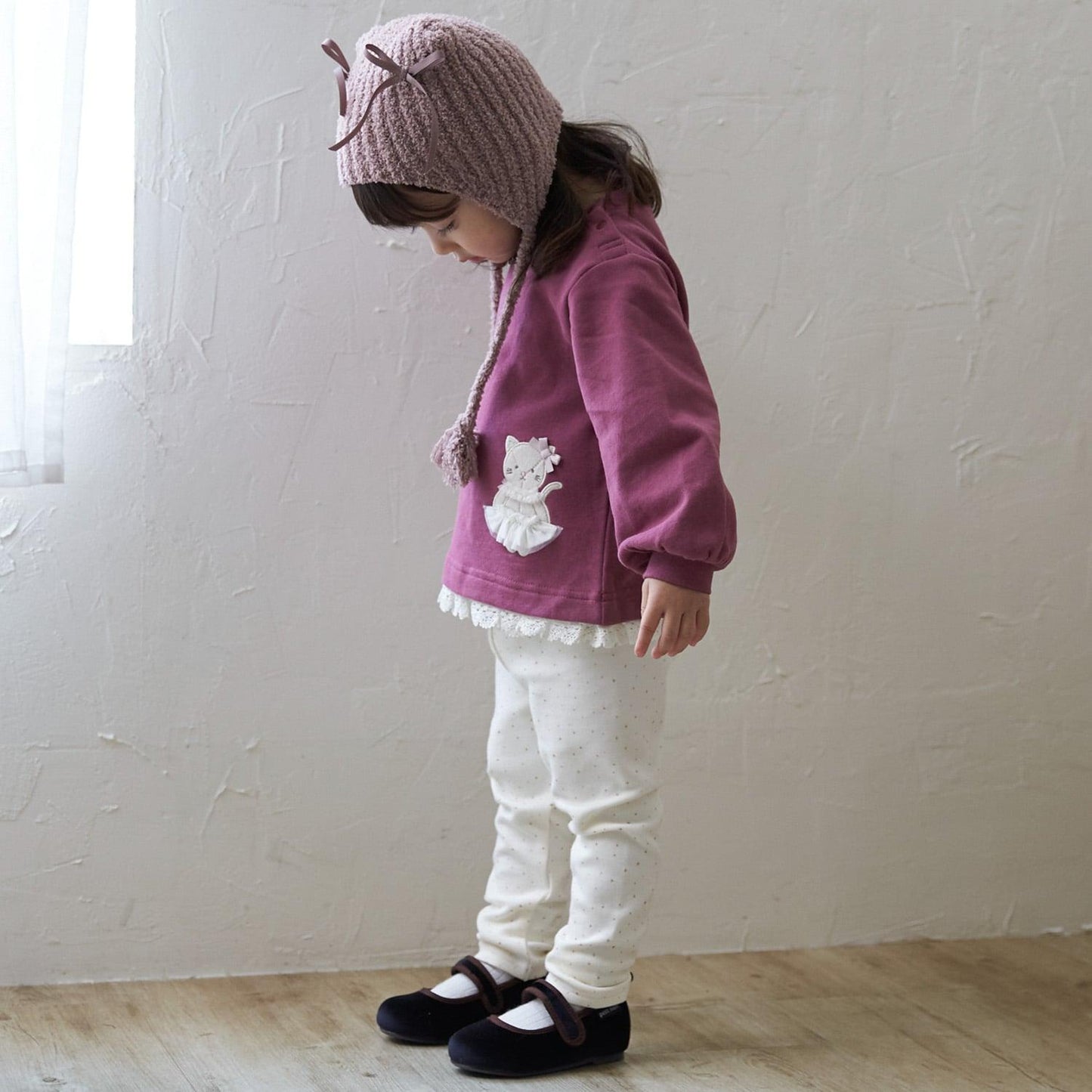 棉花糖貓耳針織帽