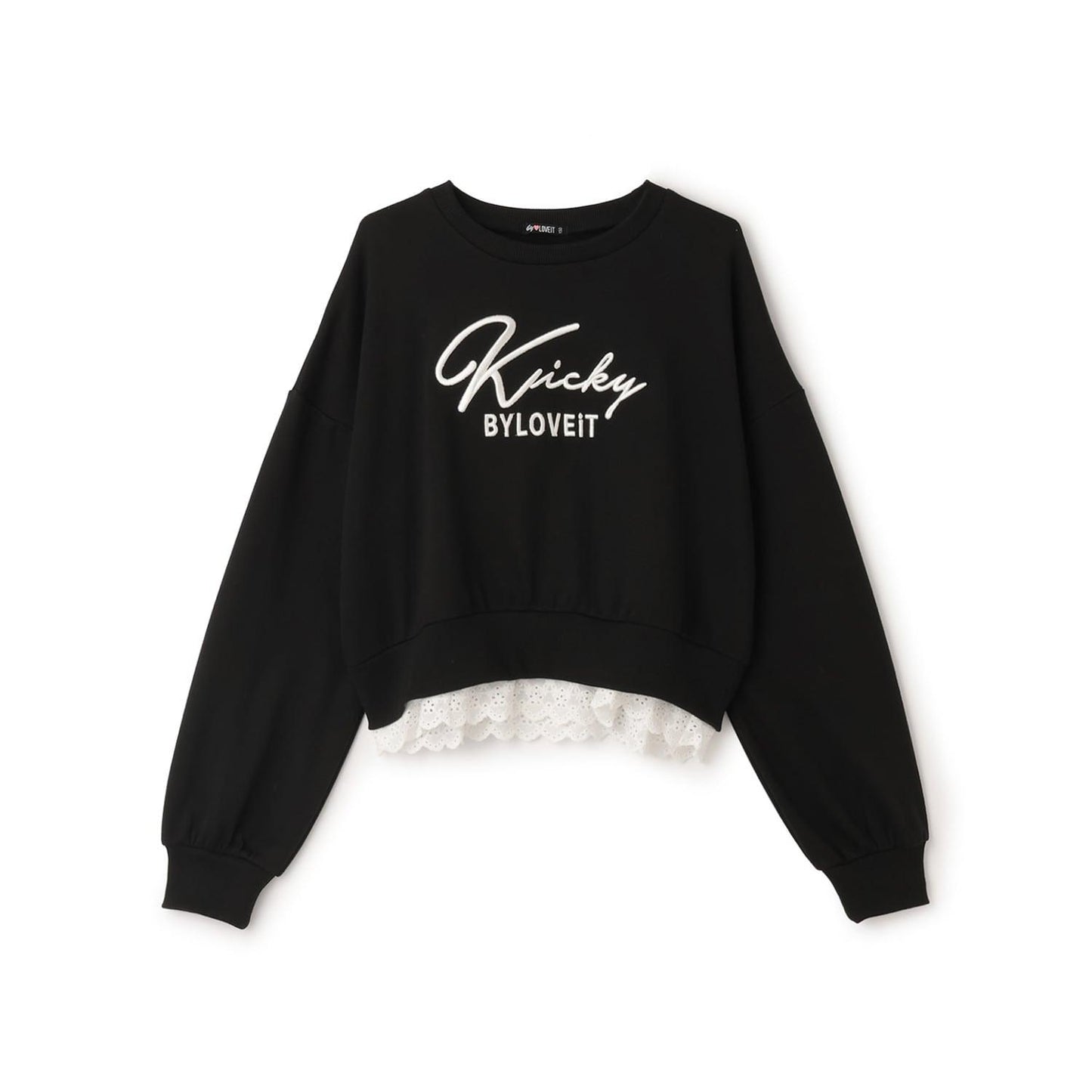 下襬蕾絲套頭衫