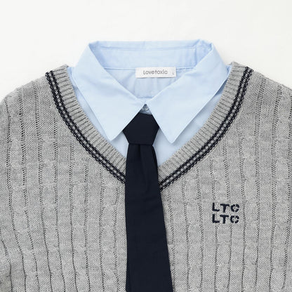 帶領層疊針織衫