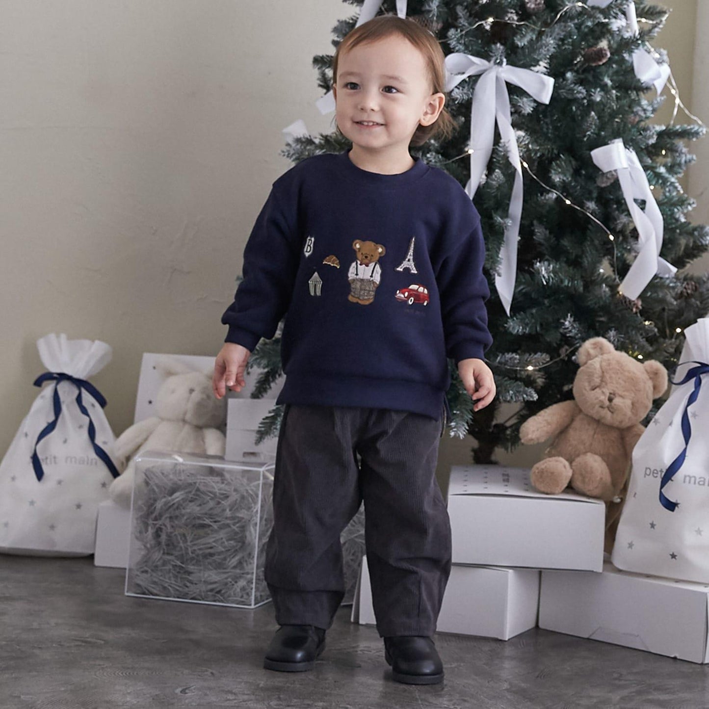 寬鬆剪裁褶皺長褲