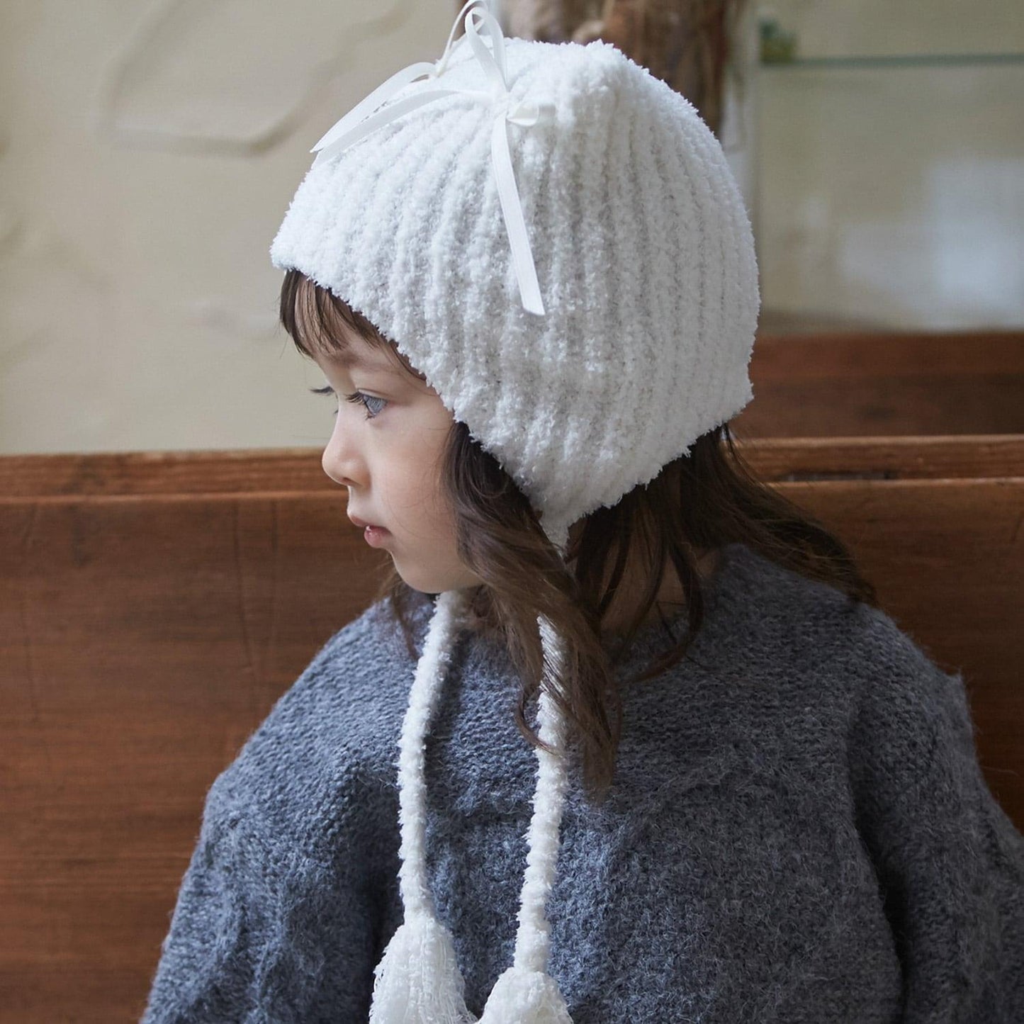 棉花糖貓耳針織帽