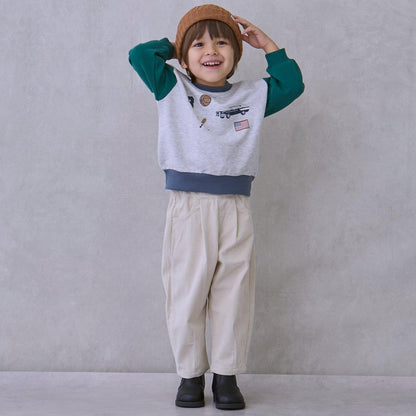 寬鬆剪裁褶皺長褲