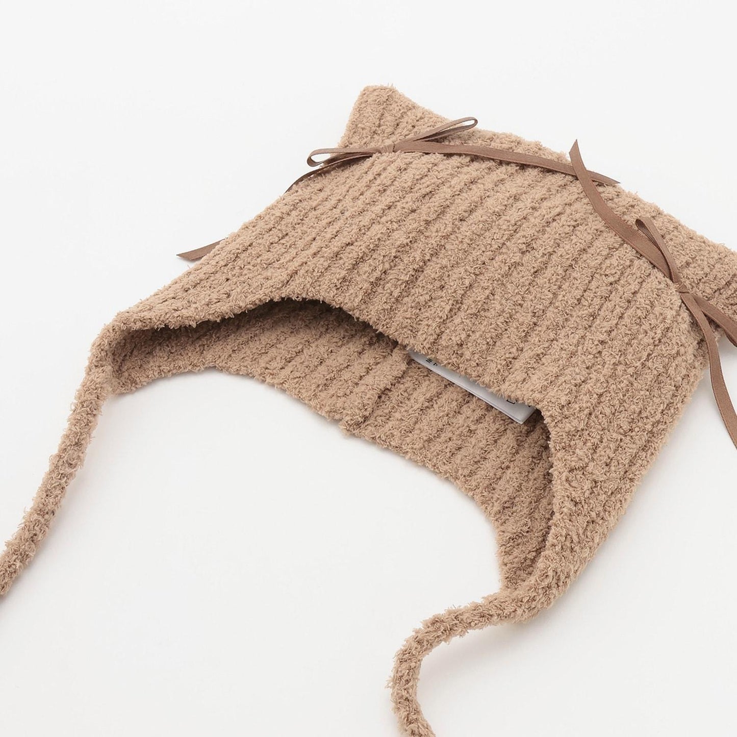 棉花糖貓耳針織帽