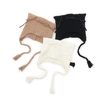 棉花糖貓耳針織帽