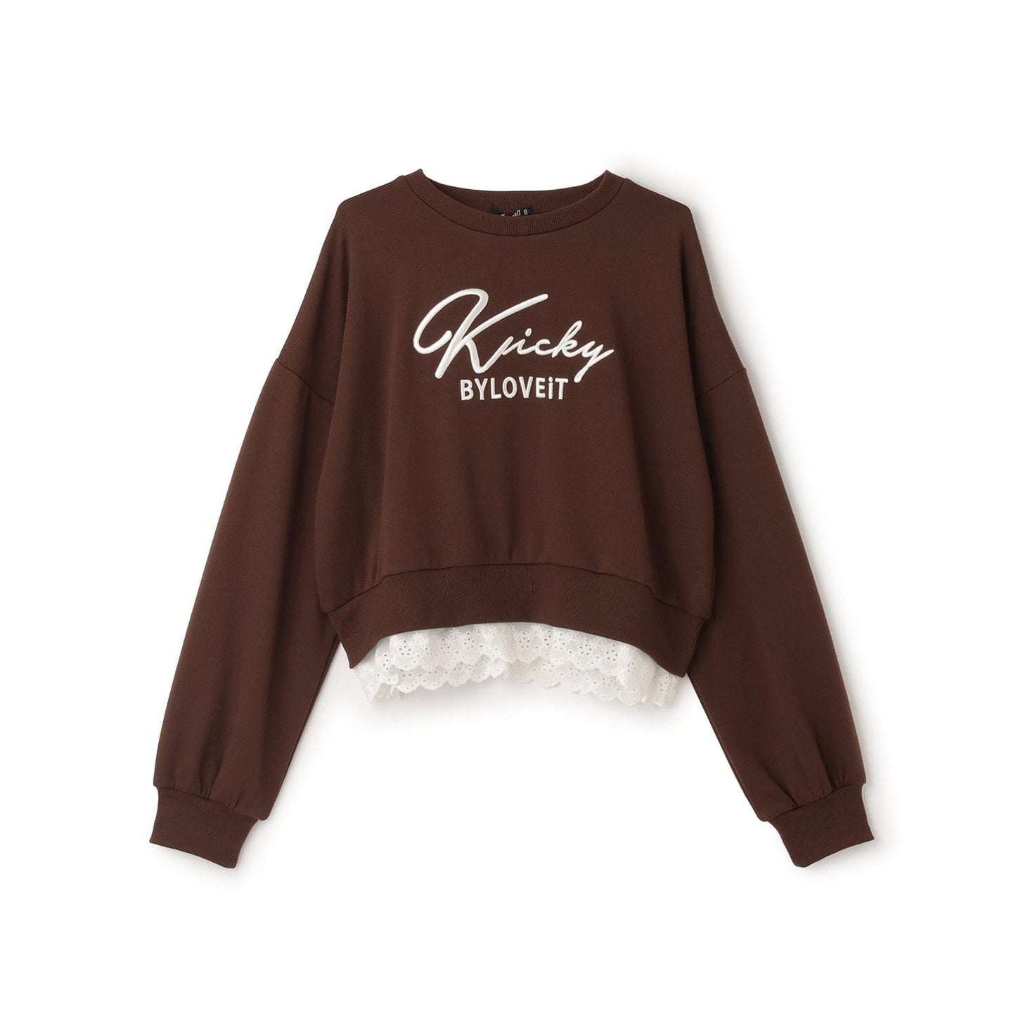 下襬蕾絲套頭衫