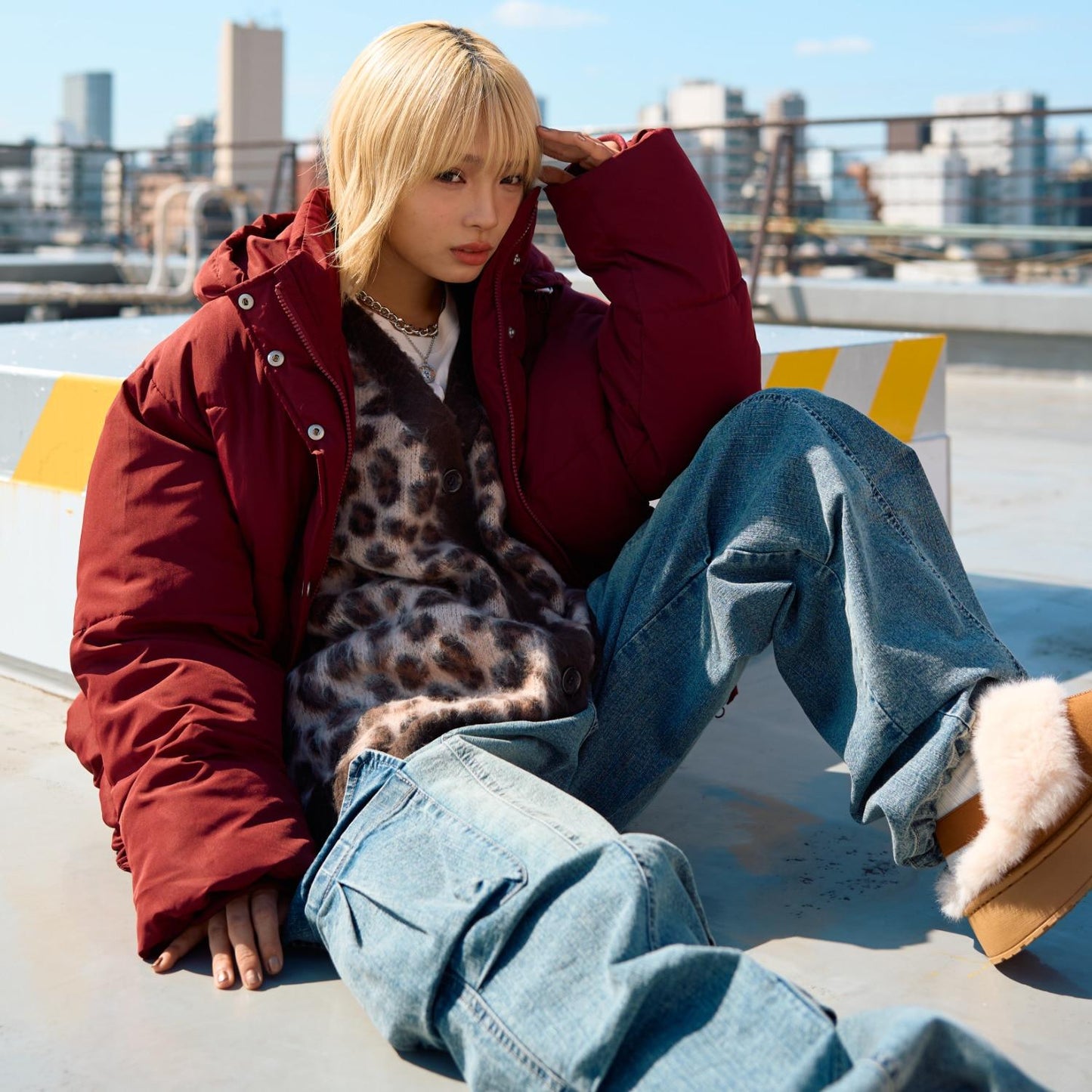 【LTXC】長毛絨寬鬆開衫