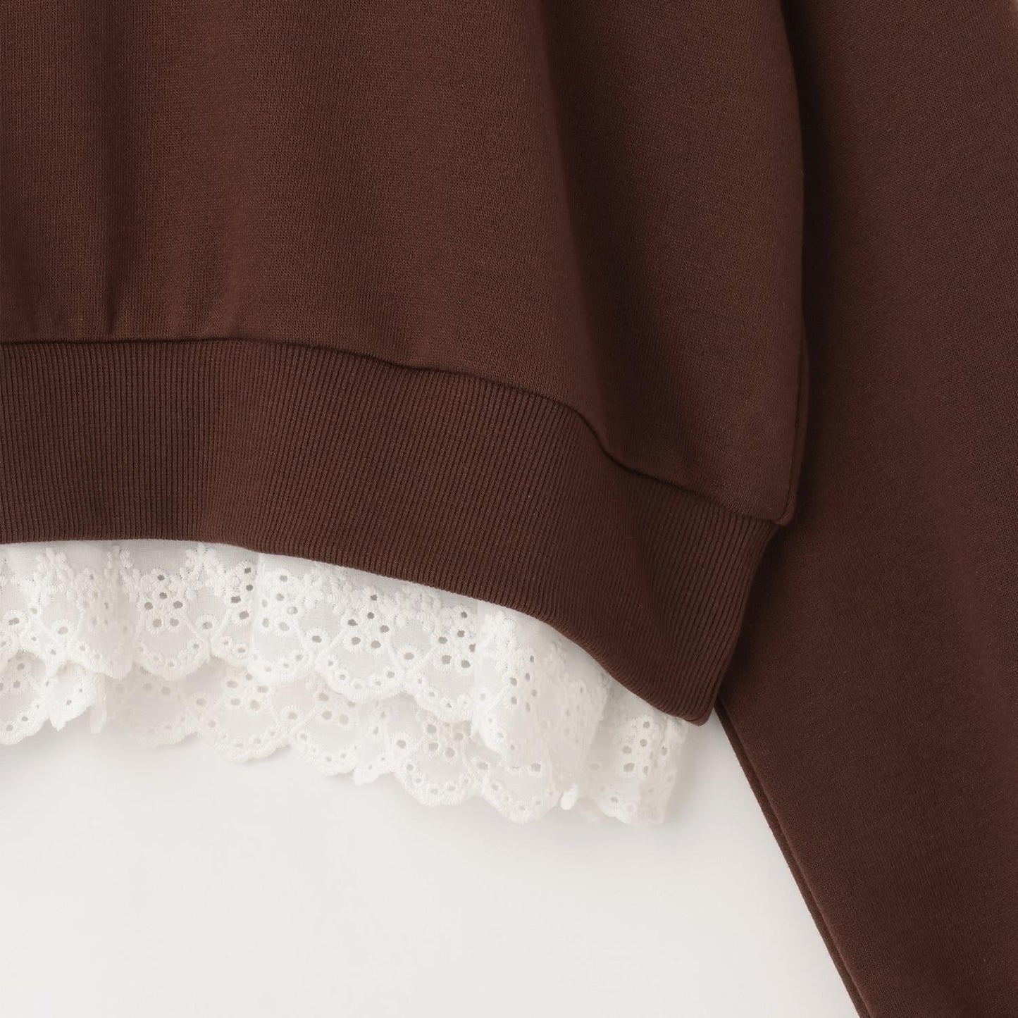 下襬蕾絲套頭衫