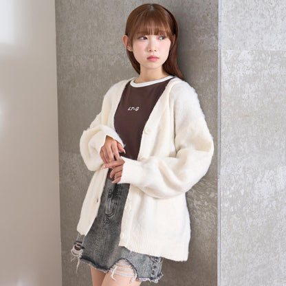 【LTXC】長毛絨寬鬆開衫