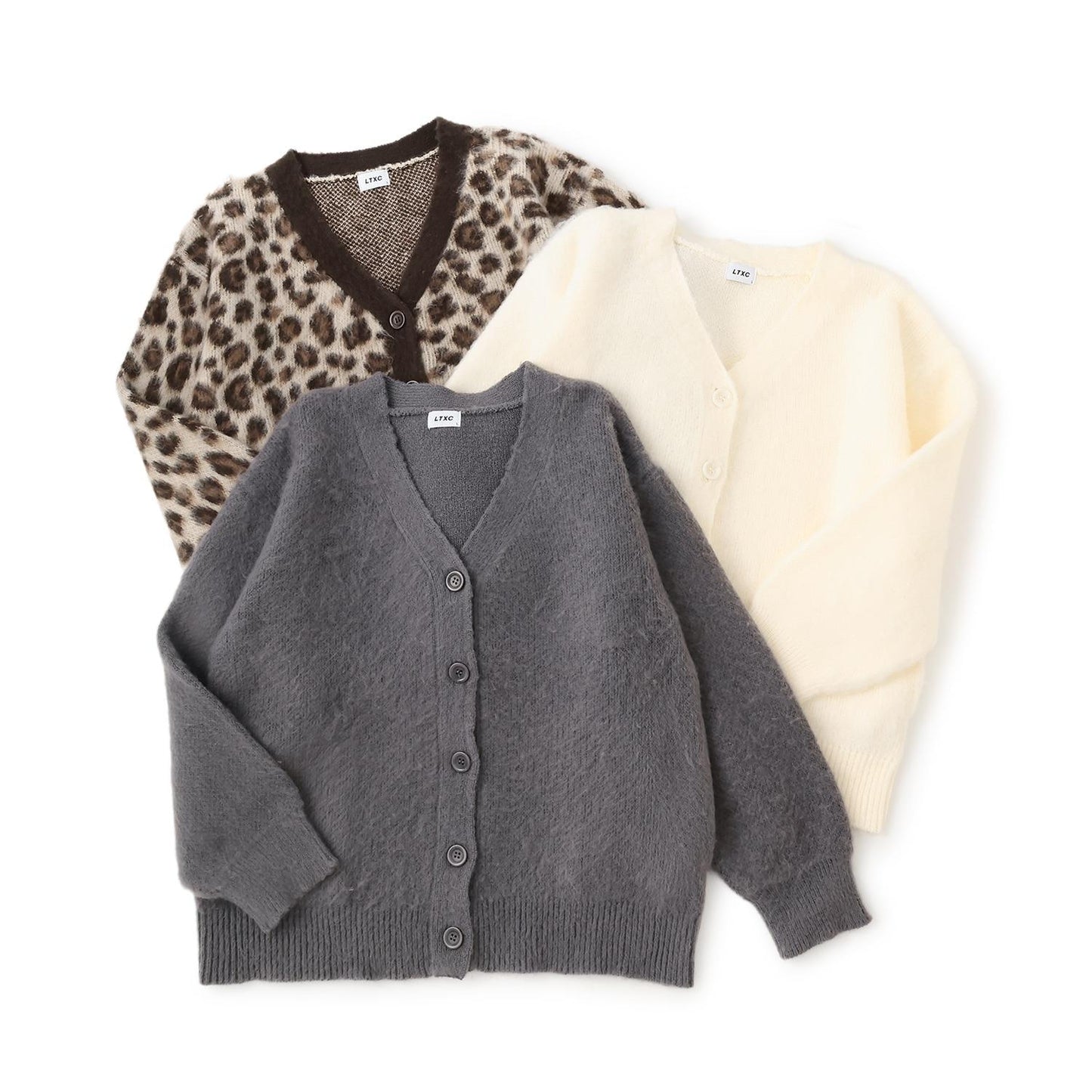 【LTXC】長毛絨寬鬆開衫