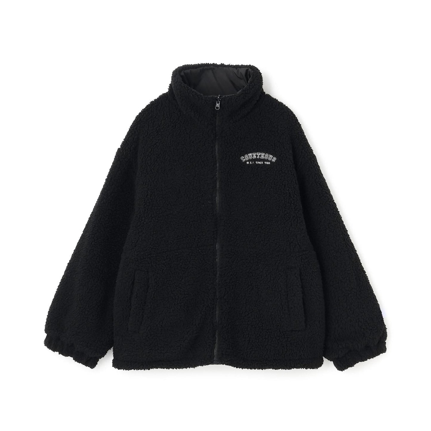 可雙面穿羊羔絨飛行夾克