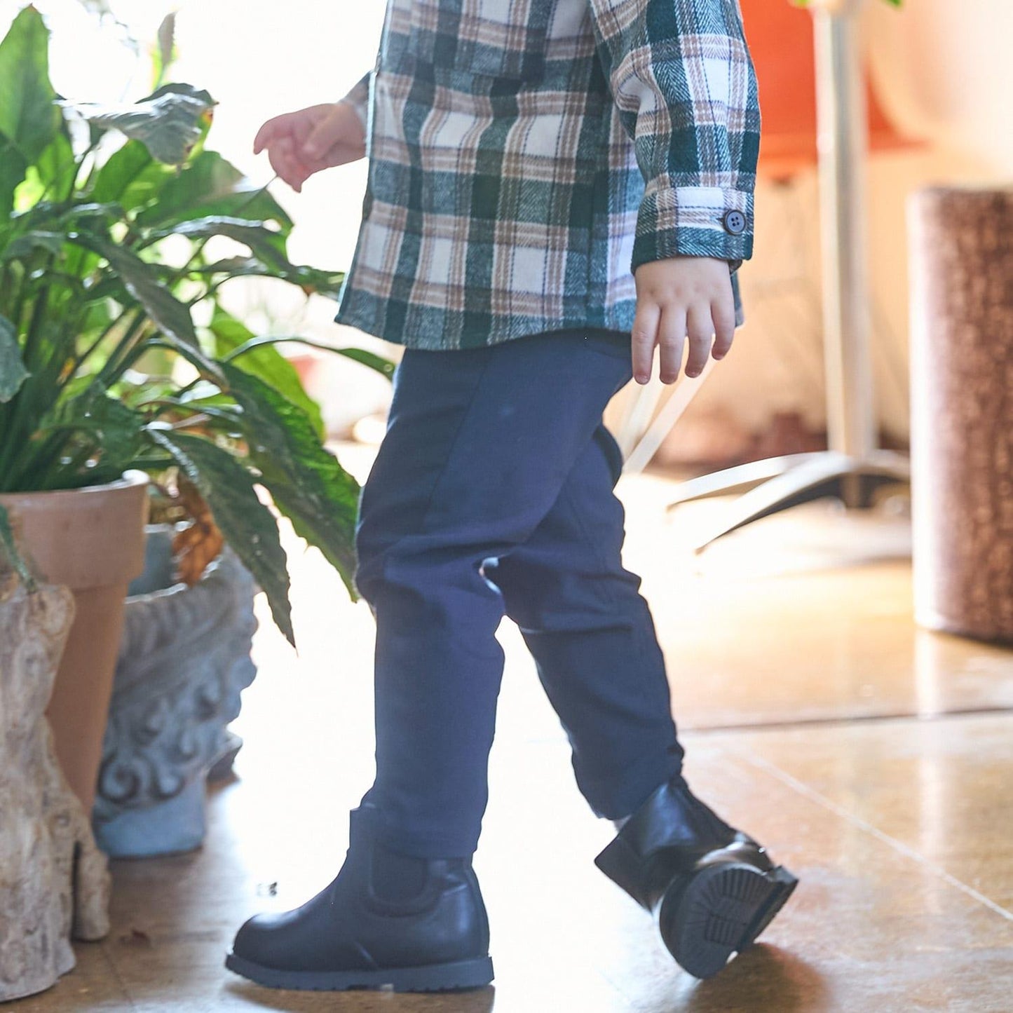 內加絨高彈力修身褲