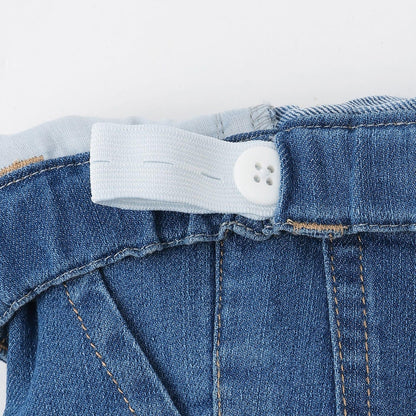 多色印花長款直筒褲