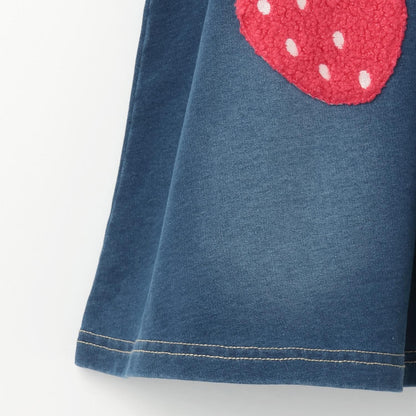 草莓口袋揹帶裙