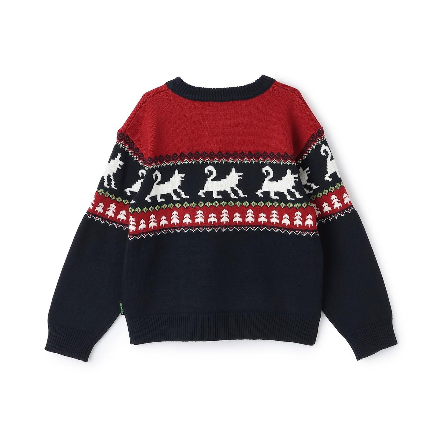 狼圖案針織套頭衫