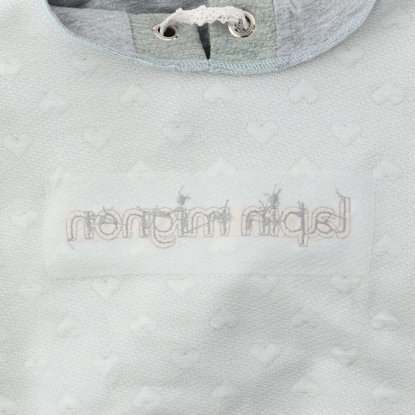 trois lapins 愛心絎縫提花連帽衛衣