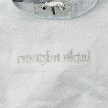 trois lapins 愛心絎縫提花連帽衛衣