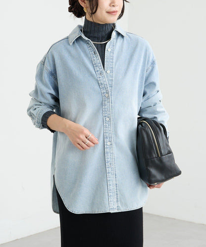 【MONN.:.(モン)】透明牛仔襯衫