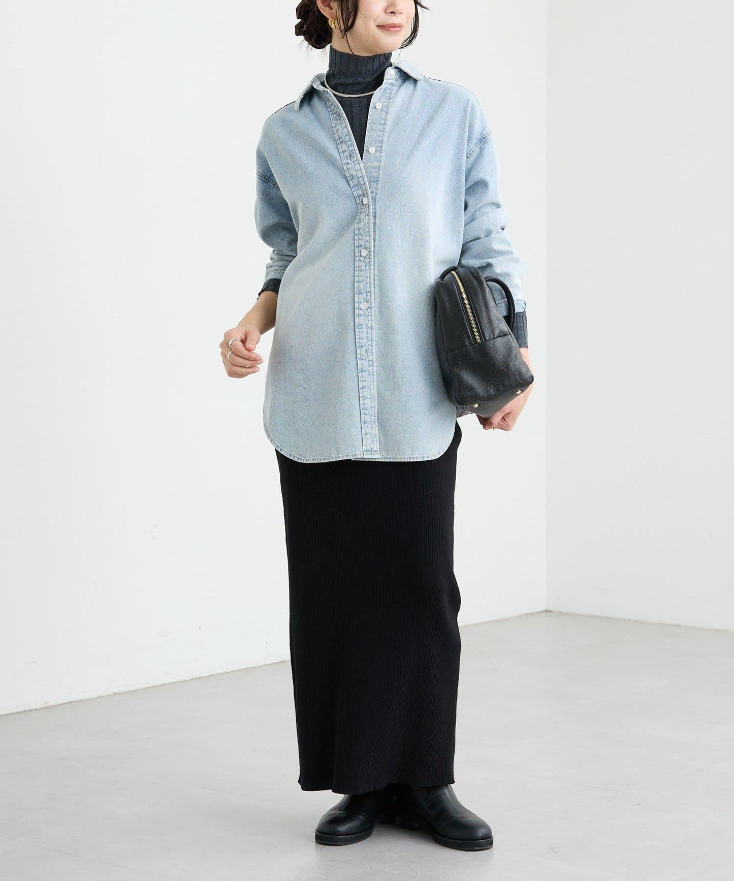 【MONN.:.(モン)】透明牛仔襯衫