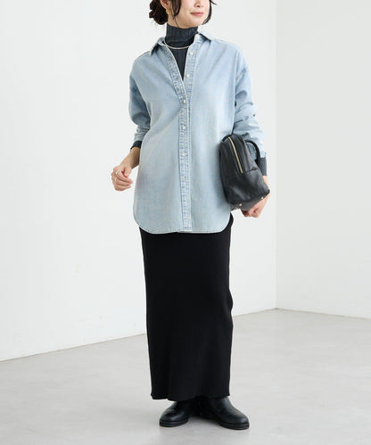 【MONN.:.(モン)】透明牛仔襯衫