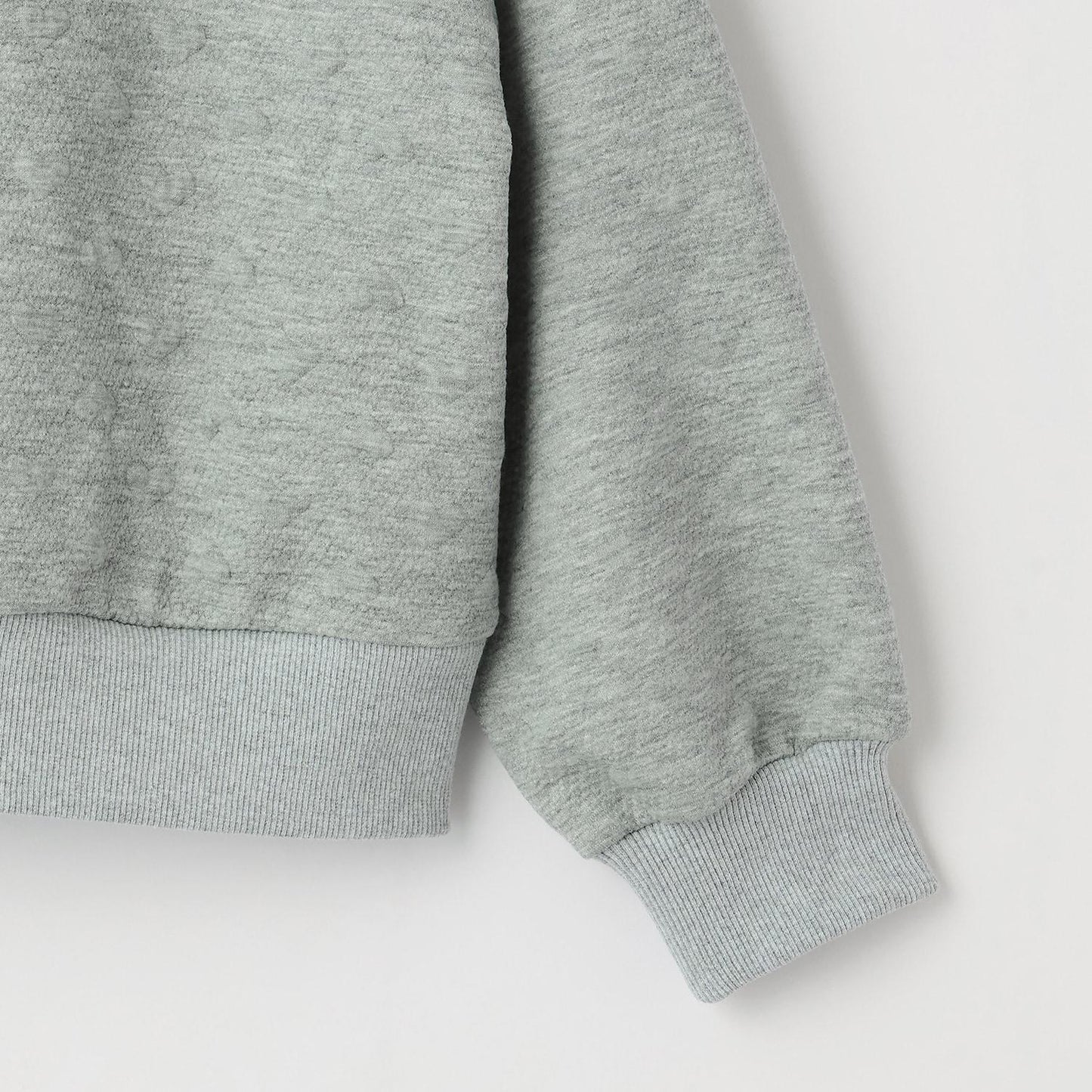 trois lapins 愛心絎縫提花連帽衛衣