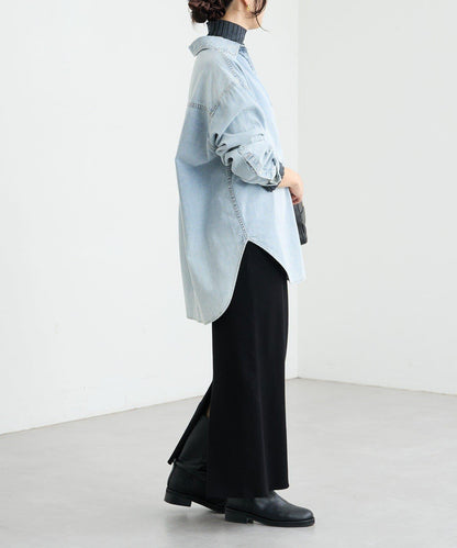 【MONN.:.(モン)】透明牛仔襯衫