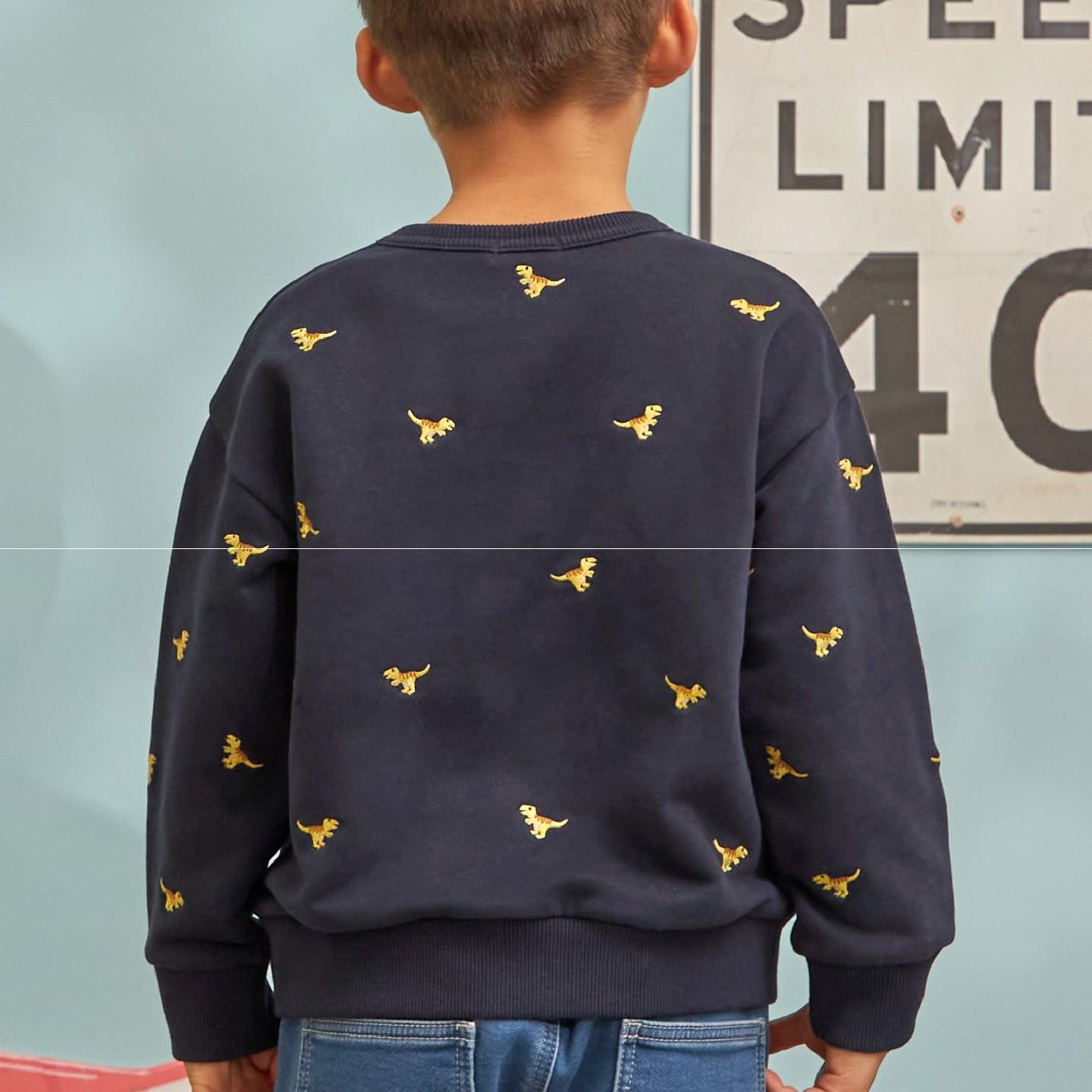 恐龍圖案刺繡衛衣