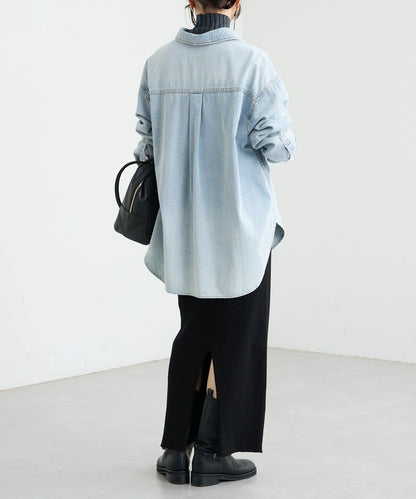 【MONN.:.(モン)】透明牛仔襯衫