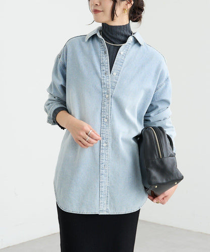 【MONN.:.(モン)】透明牛仔襯衫