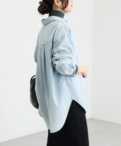 【MONN.:.(モン)】透明牛仔襯衫