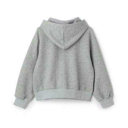 trois lapins 愛心絎縫提花連帽衛衣