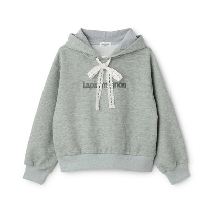 trois lapins 愛心絎縫提花連帽衛衣