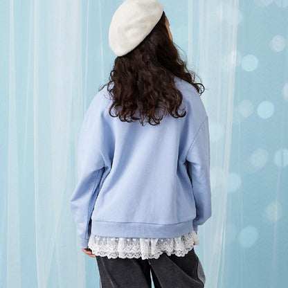 trois lapins 下襬蕾絲衛衣