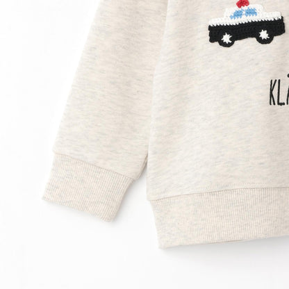 【人氣商品】【直營店無售】工程車輛編織圖案衛衣