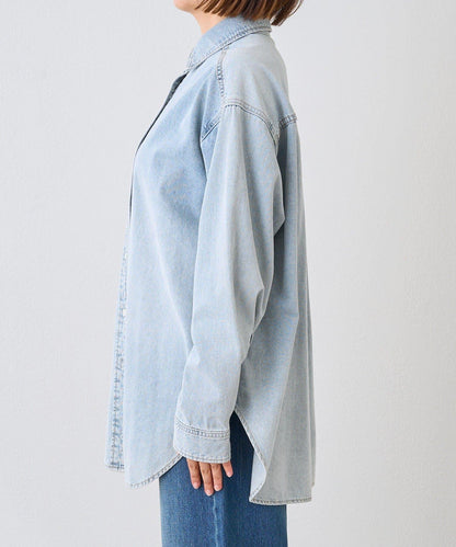 【MONN.:.(モン)】透明牛仔襯衫