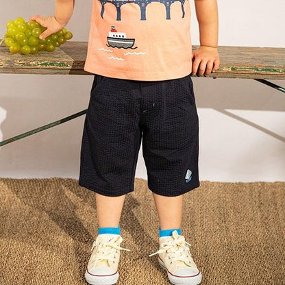 帆船圖案六分褲