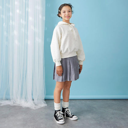 trois lapins 愛心絎縫提花連帽衛衣