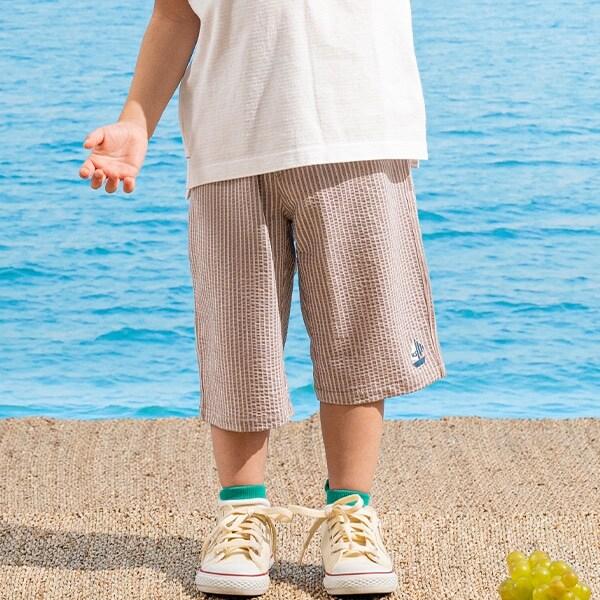 帆船圖案六分褲