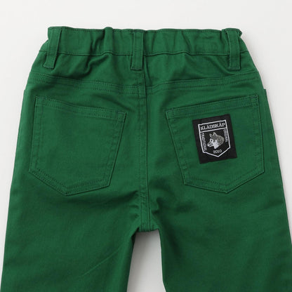 狼刺繡長款直筒褲