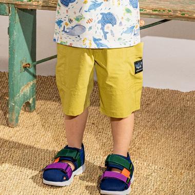 鯊魚紋理五分褲