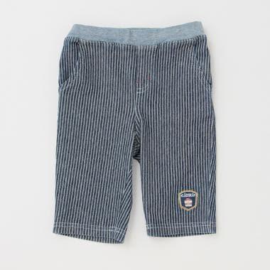 電車刺繡六分褲