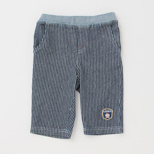 電車刺繡六分褲