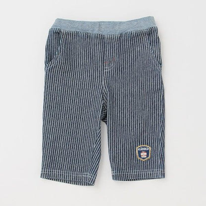 電車刺繡六分褲