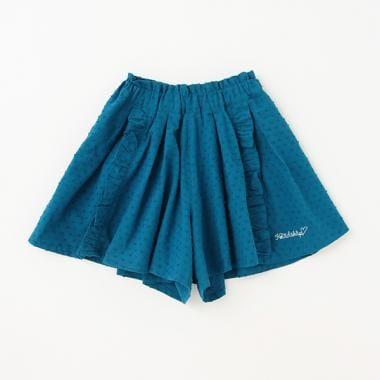 徽標刺繡闊腿短褲