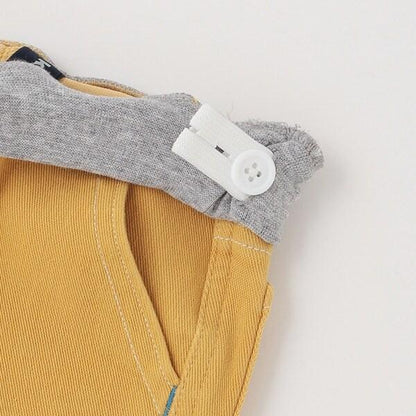 電車刺繡六分褲