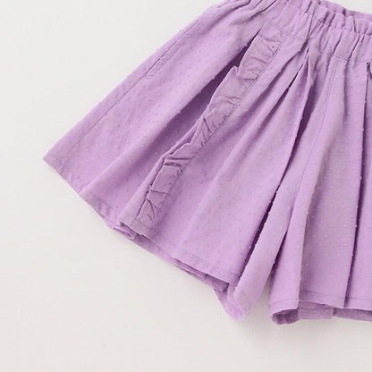 徽標刺繡闊腿短褲